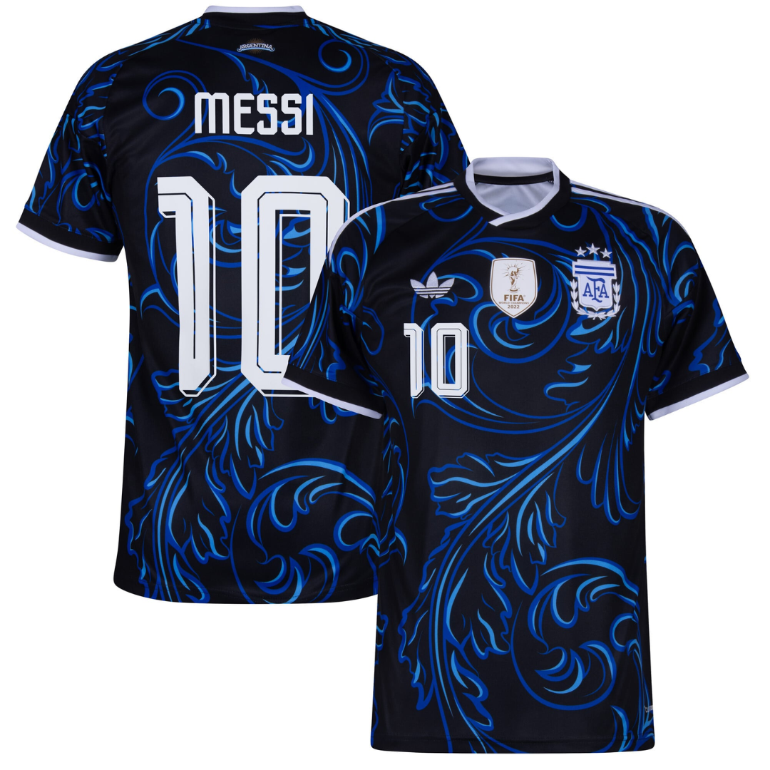 Argentina Away Fan Jersey Messi 10 Shirt 2026-2027 (Official Printing)