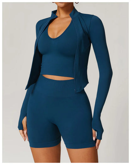 2 Pieces Women's Clothes Seamless Yoga Set Workout Tracksuit Sportswear Gym Clothing High Waist Leggings Fitness Sports Suits