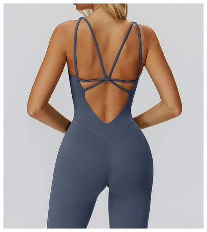Gym Set Women Tracksuit Yoga Suit Sportswear Women Suit Sports Jumpsuit Fitness Rompers Stretch Female Push Up Workout Bodysuits