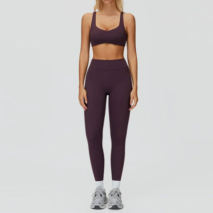 Yoga set 2 pieces women's sportswear gym clothes exercise running fitness set