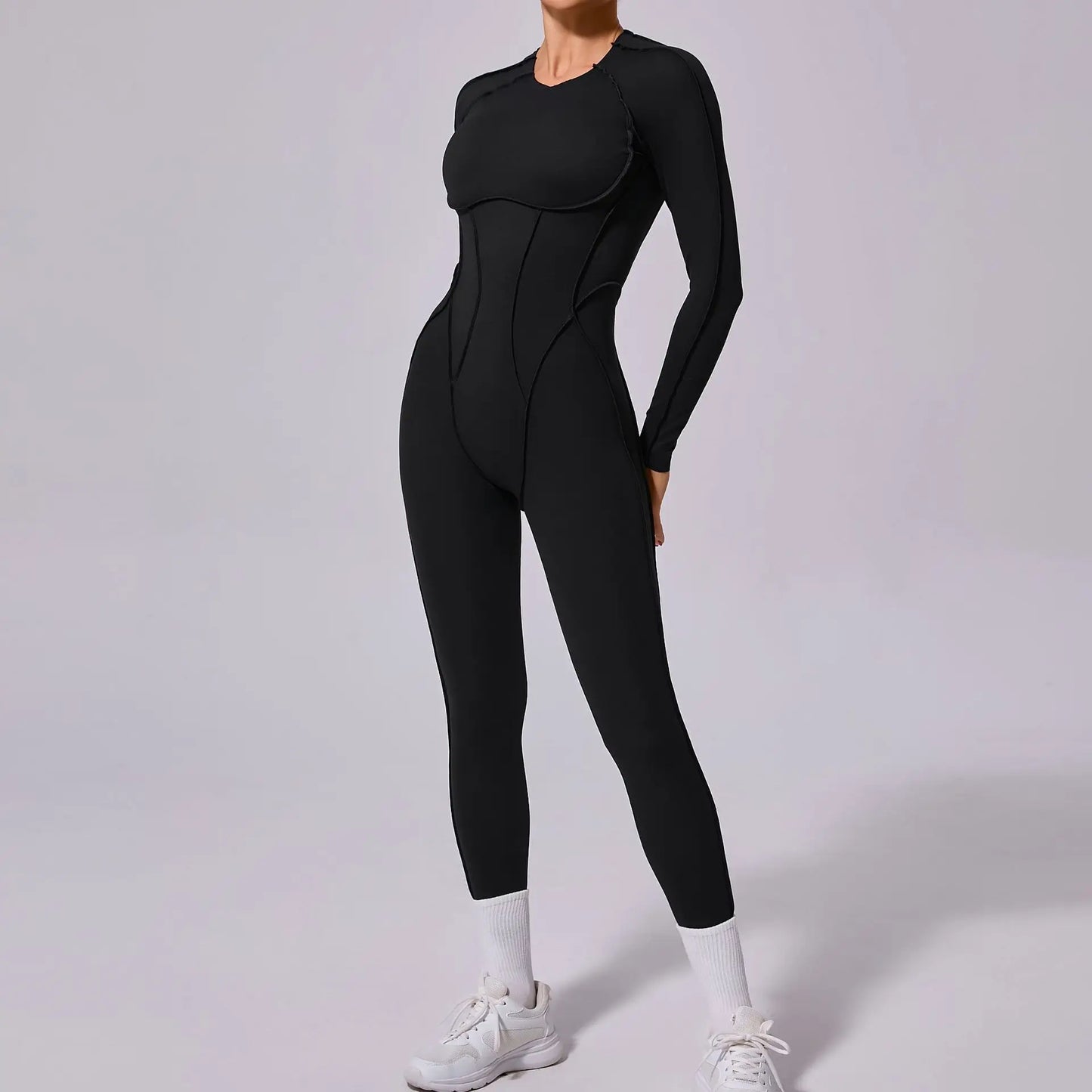 Workout Jumpsuit Sports Overalls Women Tracksuit Gym Clothing Running Long Sleeved Fitness Suits Gym Clothes Sportswear Yoga Set