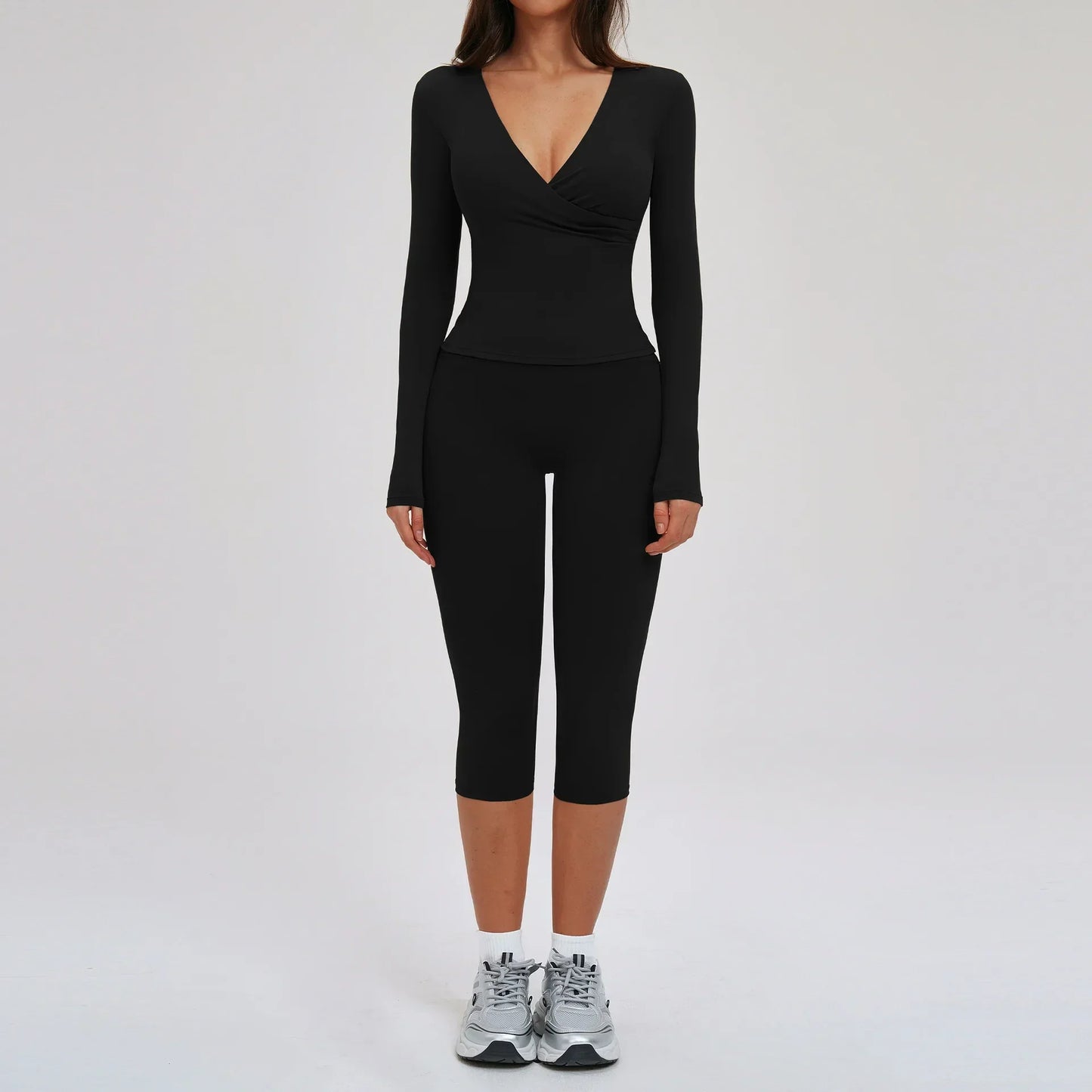 Yoga Suit 2PCS Sports Outfits Women Quick-Drying Gym Set Women Tracksuit Running Workout Long Sleeve Sports Shirt Yoga Clothing