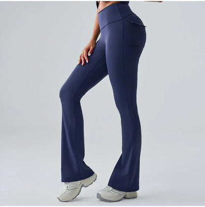 Yoga Pants Sport Leggings Women Flared Yoga Pants High Waist Wide Leg Pants Push Up Woman Tight Fitness Workout Gym Bell-bottoms