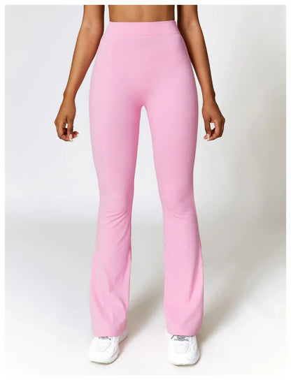 V-shaped Hip Yoga Pants Flare Leggings Women High Waist Wide Leg Pants Women Gym Fitness Sports Flared Pant Dance Trousers